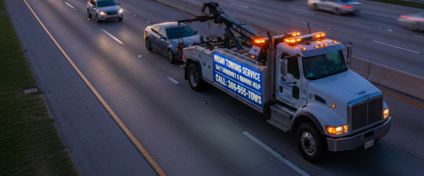 towing service in Miami FL with 24/7 emergency roadside assistance